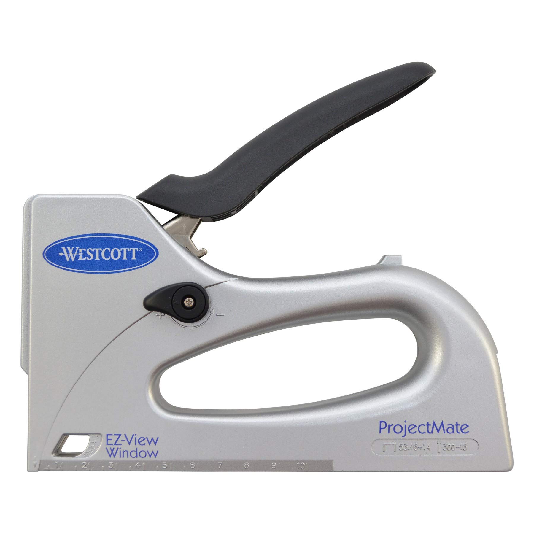 Westcott 16703 Multi-Purpose Hand-held Stapler, Ergonomic Handle, Silver