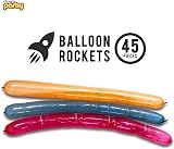 SOL 45pk Rocket Balloons Assorted Colour Flying Whistling Latex Party Toys view 5