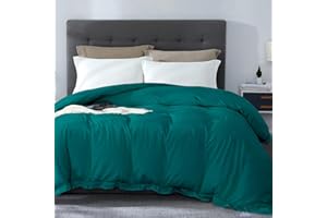 SLEEP-NEST Oversized King Duvet Cover 120x98 Size Luxury 600 Thread Count 1 Piece Comforter Cover Only with Zipper Closure 100% Egyptian Cotton Super Soft with 2" Decorative Flange, Teal Green