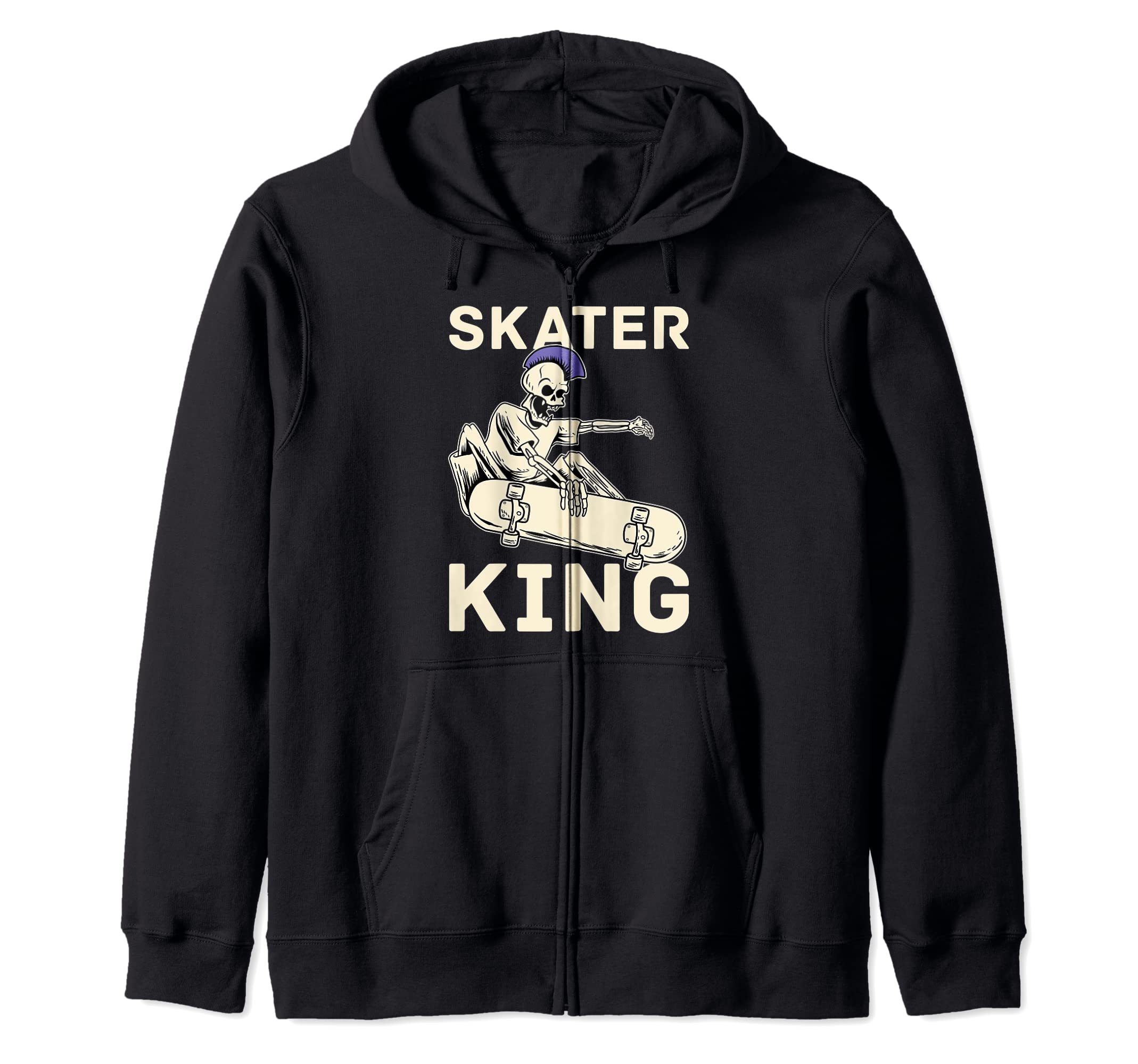 Skateboard Skateboarder - Skateboarding Skate King Skater Zip Hoodie