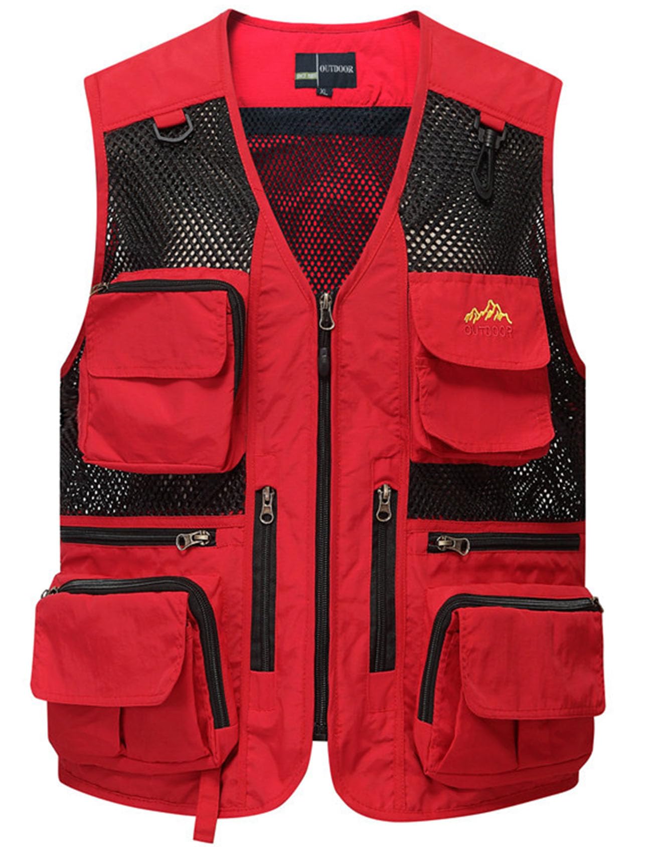 Flygo Men's Mesh Fishing Vest Multi-Pockets