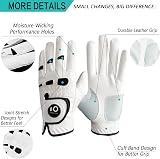 FINGER TEN Golf Gloves Men Left Hand Cabretta Leather Ball Marker Weathersof M view 2