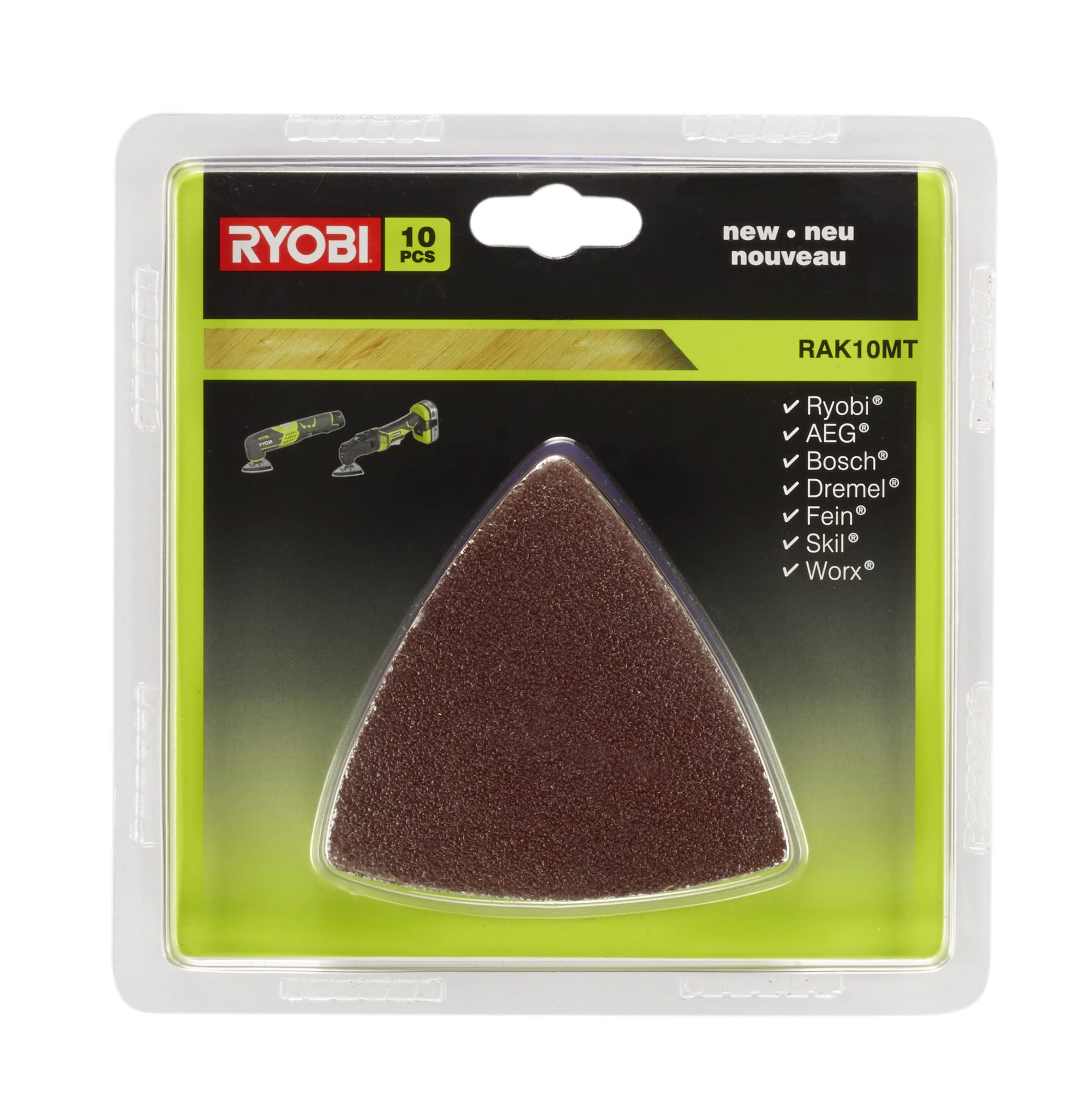 Ryobi RAK10MT Multi-Tool Sanding Paper Set (10 Pieces)