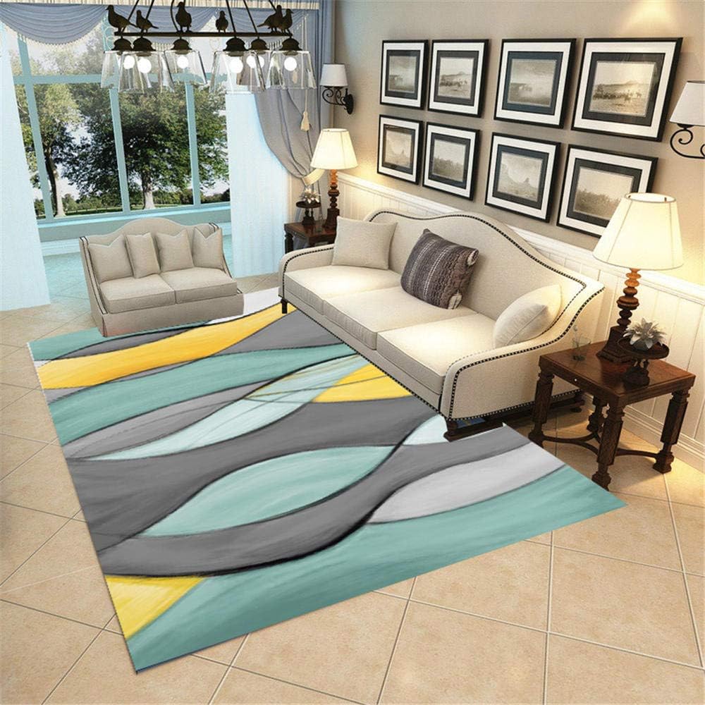 ZHAOPAI rugs for living room Light blue arc design pattern soft house