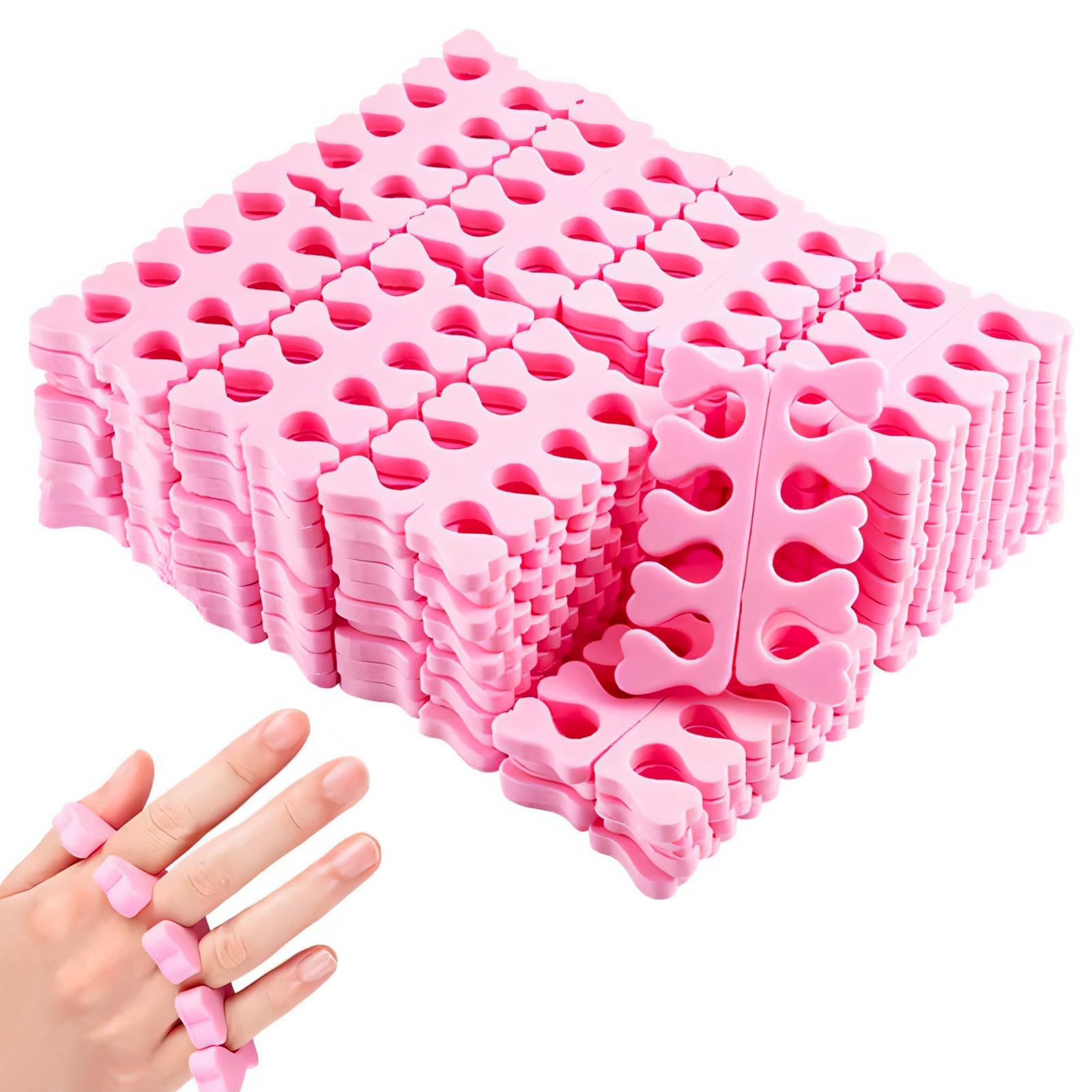 ToeSeparators 50PCS,Soft Sponge Nail Toe Separator Divider, for Household Use, Beauty Salon Nail Trimming Accessories