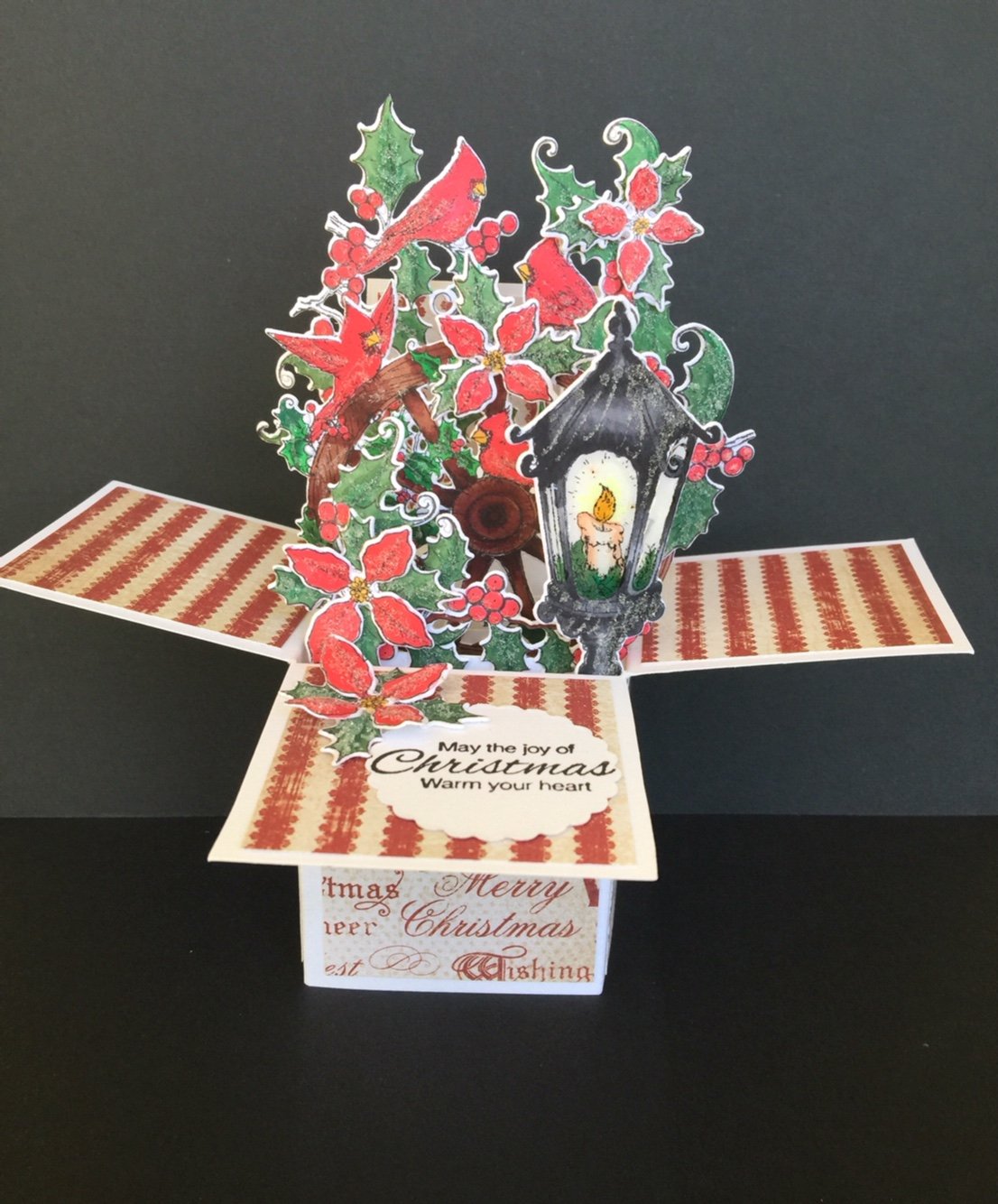 3D Christmas pop up box card Elegant