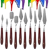 10PCS Palette Knife, Stainless Steel Painting Knife Set, Flexible Spatula Pallet Knife, Metal Artist Knives, Oil Painting Acc