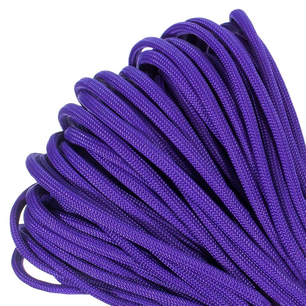 PARACORD PLANET 25 feet Mil-Spec Commercial Grade 550lb Type III Nylon Paracord Purple