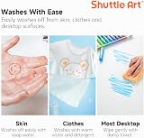 Shuttle Art 32 Colour Gouache Paint Sticks Kit Non-Toxic Quick Drying view 6