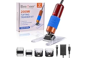 BESGEER 200W Carpet Trimmer with Optimized Shearing Guide，Rug Shears Carpet Carving Tool with 2 Blades for Carpet Repair，a Highly Customer-Friendly Tufting Trimmer for Sculpting Tufting Gun Rug
