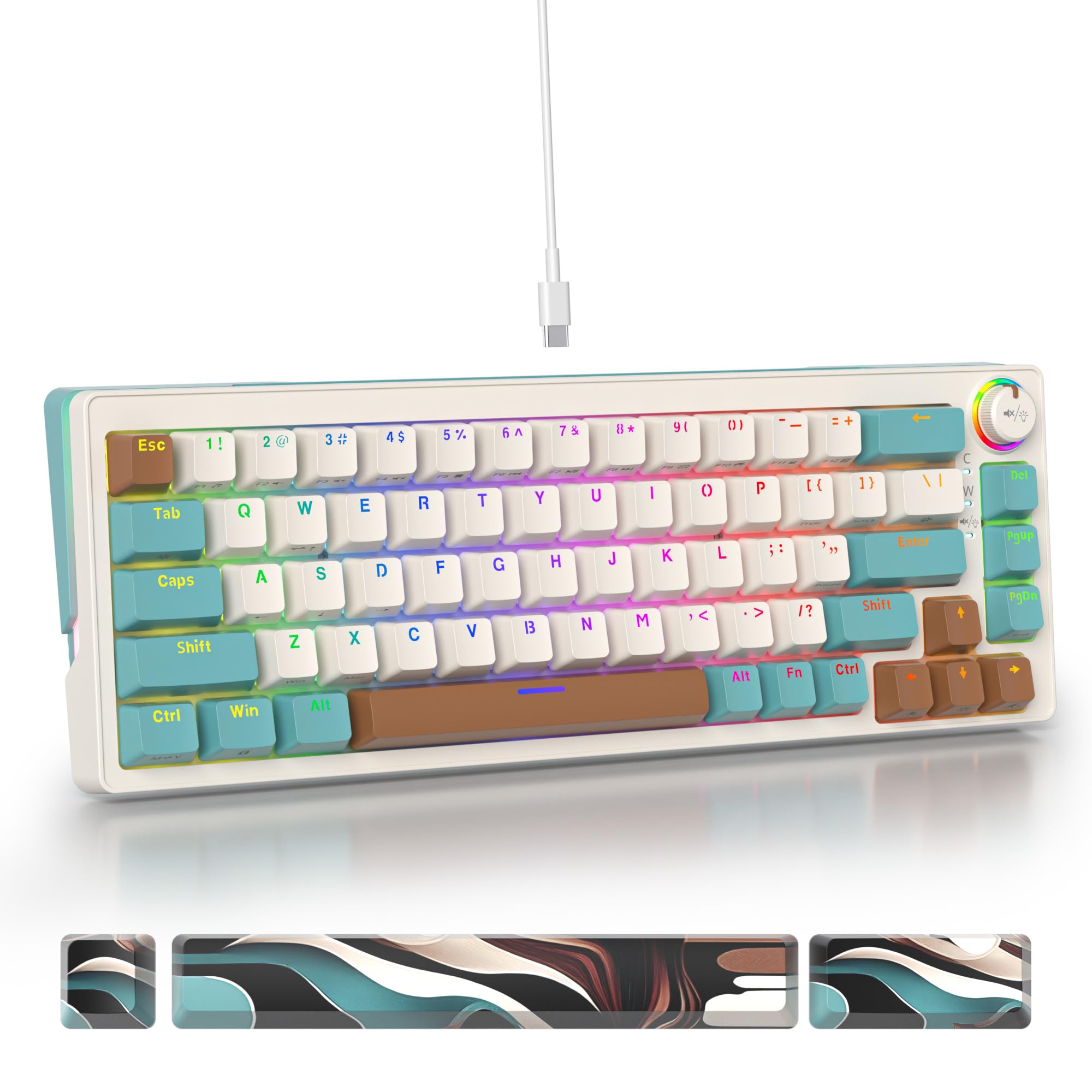 Mua 65% Percent Keyboard Hot-Swappable, 68 Keys Mechanical Gaming ...