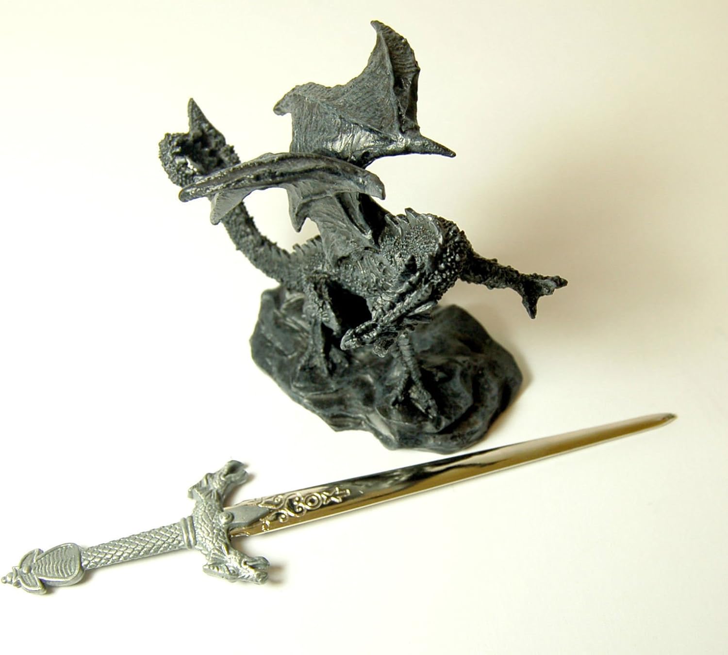 Stock4u Dragon Ornament with Sword Letter Opener, 10 cm, Grey,Brown - Image 5