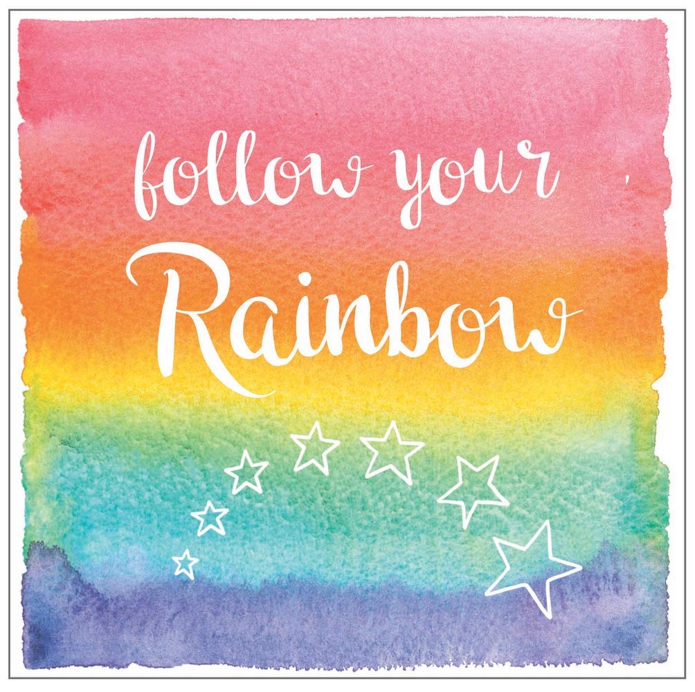 Follow Your Rainbow - Quality Textured Blank Greetings Card