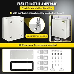 VEVOR NEMA Steel Enclosure, 12 x 10 x 6'' NEMA 4X