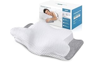 ZAMAT Adjustable Cervical Memory Foam Pillow, Odorless Neck Pillows for Pain Relief, Orthopedic Pillows for Sleeping with Cooling Pillowcase, Ergonomic Support Pillow for Stomach, Back, Side Sleeper