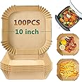 Air Fryer Liners Square for Philips Airfryer 2000 Series 6.2L, 10 Inch Air Fryer Paper Disposable Airfryer Liners, Non-Stick 