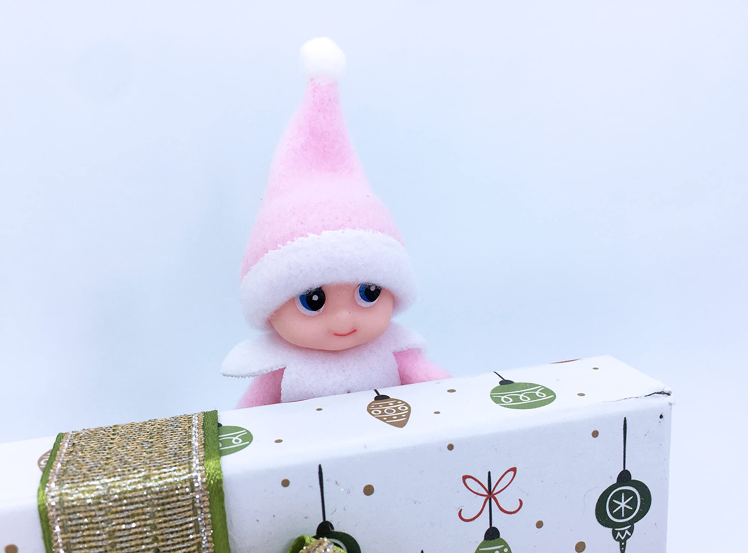 LitoMagic Christmas Baby Elf Doll in Pink Jumpsuit