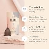 Saalt Soft Menstrual Cup Small Grey - Ultra Flexible 12 Hour Wear USA Made view 4