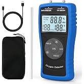 Gas Detector Oxygen Detector, YF-5800H Ultrasonic Oxygen Detector for Oxygen Concentration Pressure and Flow, Handheld Natural Gas Detector for PSA Oxygen Concentrator, Data Hold Gas Meter