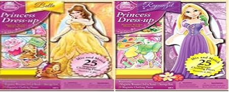 Amazon ディズニー プリンセス マグネット式 木製 着せ替え人形セット ベルとラプンツェル おもちゃ おもちゃ