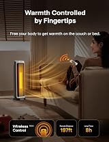 Pelonis 2 in 1 Electric Space Heater 2000W with Remote Oscillation 75° view 8
