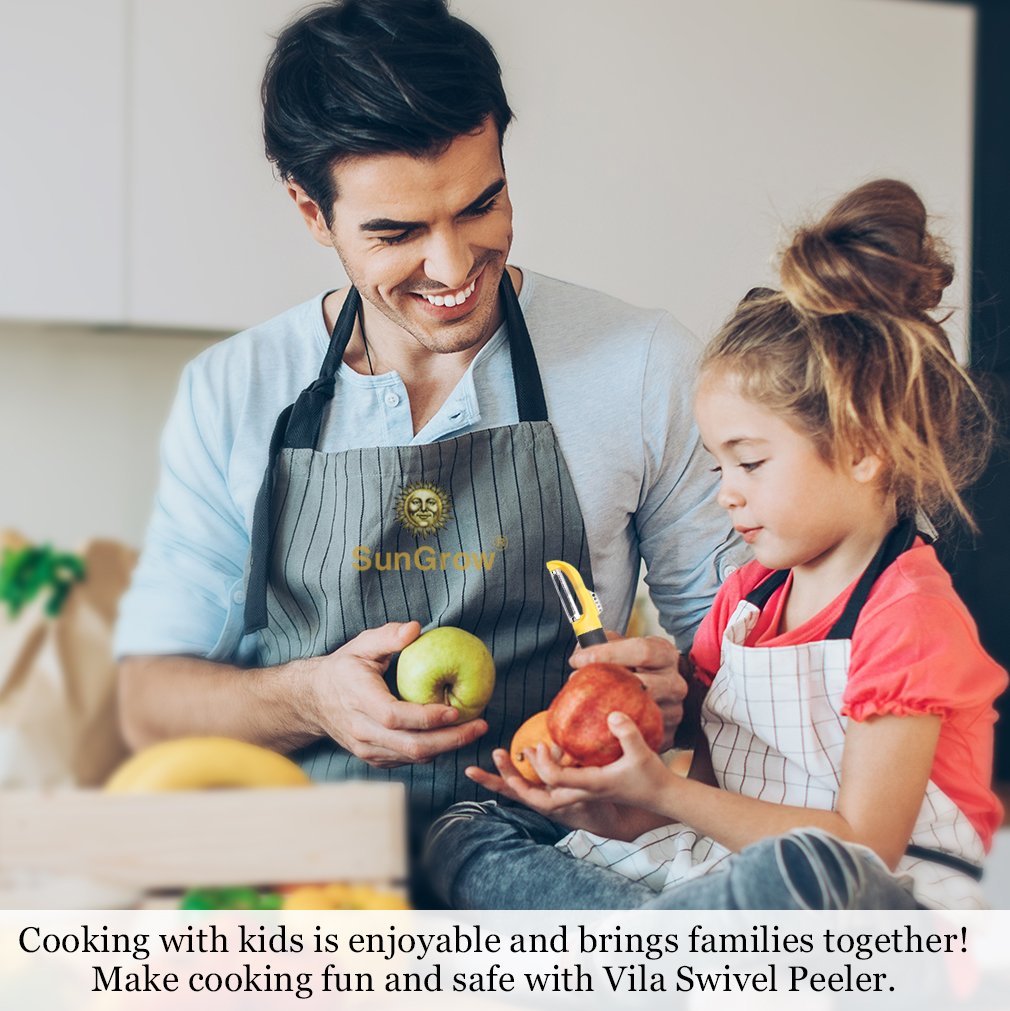 Swivel Peeler by Vila: Multifunctional Single Tool: Efficiently Peels, Scrapes & Skins Vegetables & Fruits: Unique Edge Technology-Comfortable Grip