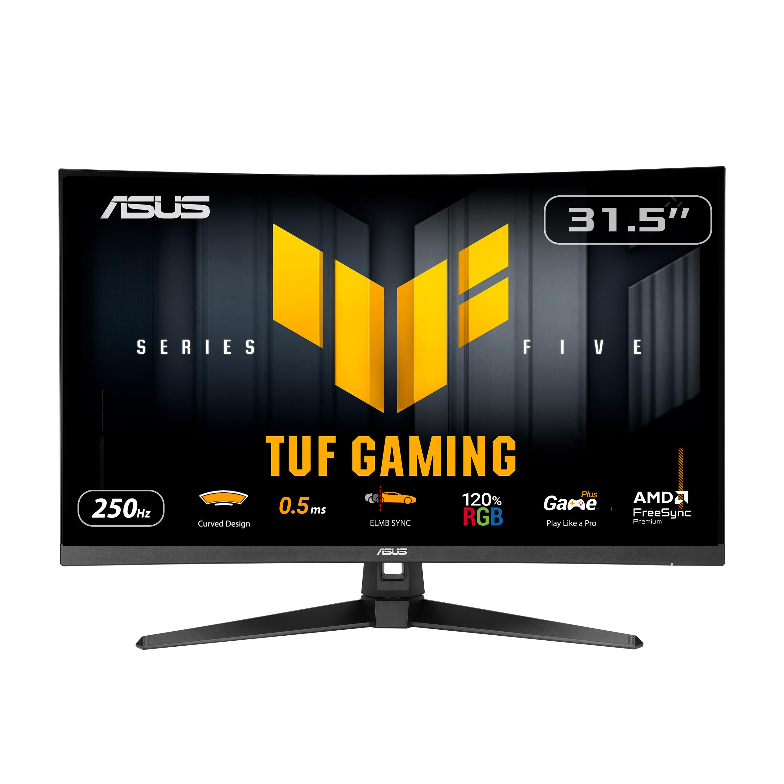 ASUS TUF Gaming VG32VQM5B Full HD 1500R Curved Monitor (32 Zoll, 1920 x 1080, 250Hz (OC), ELMB Sync, 0,5ms Reaktionszeit, FreeSync Premium, 2x HDMI, DisplayPort, 120 Prozent sRGB)