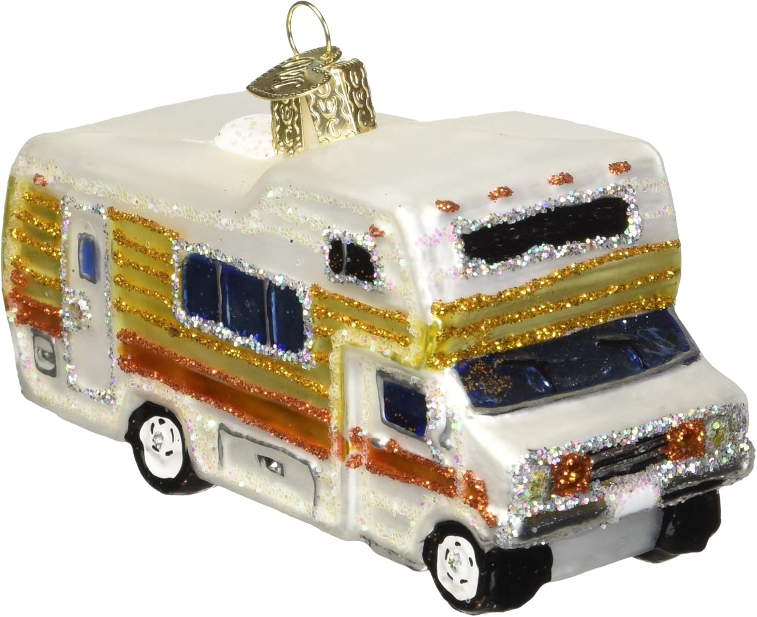 Old World Christmas Glass Blown Ornament Classic Motorhome (46069)