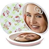 Impressions Vanity Hello Kitty Pretty Petals LED Compact Mirror with Artwork, Travel Makeup Mirror with 3X Magnified Top Mirror, Soft Touch Sensor Button, and Adjustable Brightness Makeup Mirror