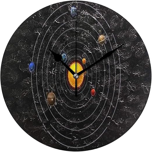 Cy Ril Reloj De Pared Redondo Nuestro Reloj Del Sistema Solar Para