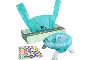 Biodegradable Travel Potty Bags for Portable Toilet Kids,AYOTEE Disposable Potty Liners for Toddlers,50 Packs Potty Chair Liners with Absorbent Pads, Kids Portable Potty Bags Disposable