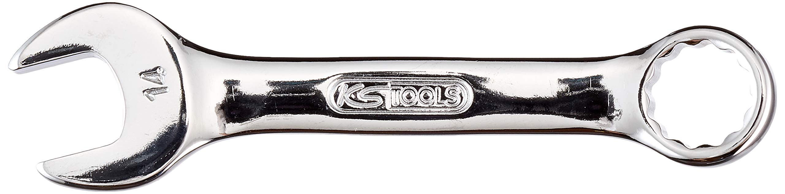 KS Tools 518.0014 CHROMEplus Combination spanner, stubby, 14mm