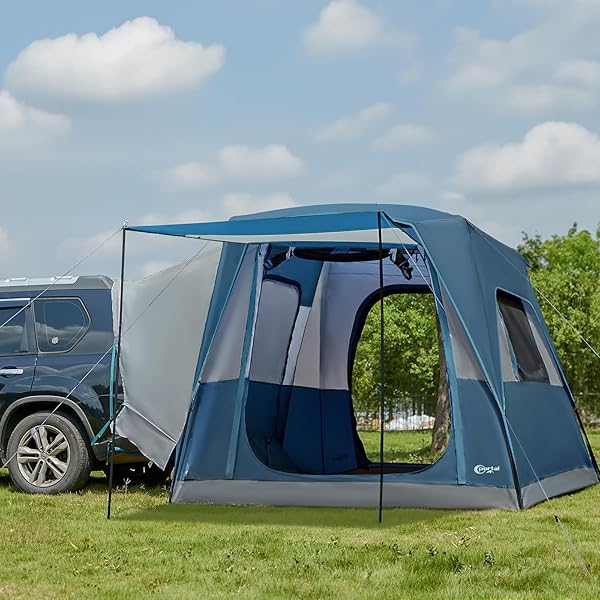 PORTAL 5-PERSON SUV TENT WITH PORCH, 2-IN-1 CAR...