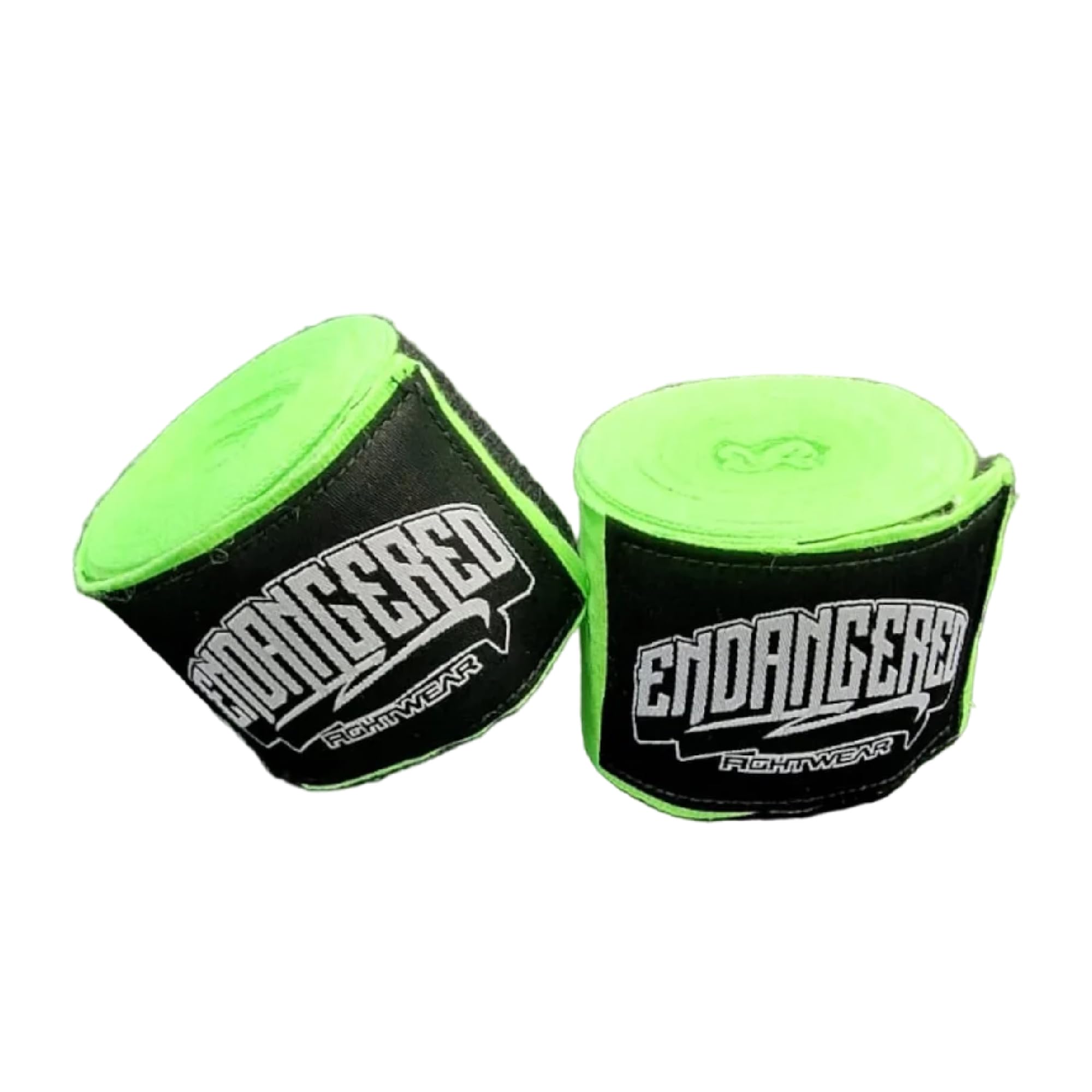 Neon Green Boxing Hand Wraps by Endangered Fightwear - Pair of (4.57m / 180”) Boxing Wraps for Men & Women in MMA, Muay Thai, Sparring, and Kickboxing - Intense Training Protection - 7 Colours - UK