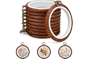 10pcs Small Mini Cross Stitch Circle Ring Hoops, 8cm/3.15 Inch Tiny Embroidery Hoops Embroidery Frames for Cross Stitch Suppl