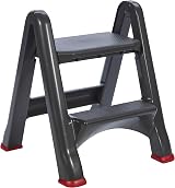 Curver Two Step Folding Stool Ladder Max Load 150kg Compact Storage Kitchen view 1