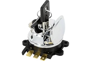 CHERN YUEH Round Key Ignition Switch for 93-13 Harley-Davidson Big Twin Dyna Fatboy Softail Road King 71313-96A (Chrome)