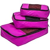TravelWise Luggage Packing Organization Cubes 3 Pack, Pink