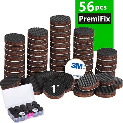 Non Slip Furniture Rubber Pads 56 Pieces 1 Anti Slip Furniture Pads Hardwood Stopper Self Adhesive Round Anti Skid Furniture Pad 1 3 Inch Thick