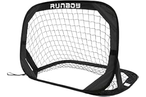 RUNBOW 3.3x2.2ft Pop Up Portable Soccer Goal for Kids Children's Soccer Net Outdoor Fun in Backyard and Beach（3.3x2.2ft）