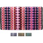 Tahoe Tack Reya Western Show Saddle Blanket &ndash; Handwoven 100% New Zealand Wool, Oversized 34" x 38", Heavyweight 5+ lbs, Vibrant Design, Ideal for Layering at Shows, Parades &amp; Rodeos
