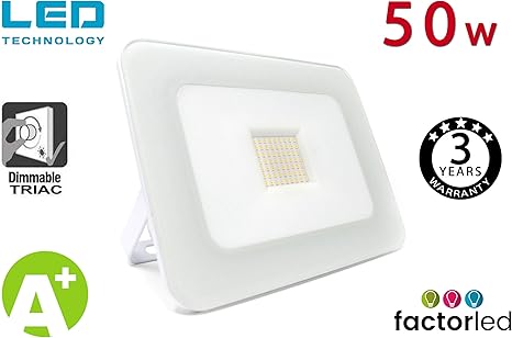 FactorLED Foco Proyector Exterior LED Luxury 50W Blanco ...