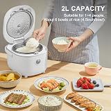 Bar Bear 6 Multifunctional 4 Cups Rice Cooker with Steamer White view 4