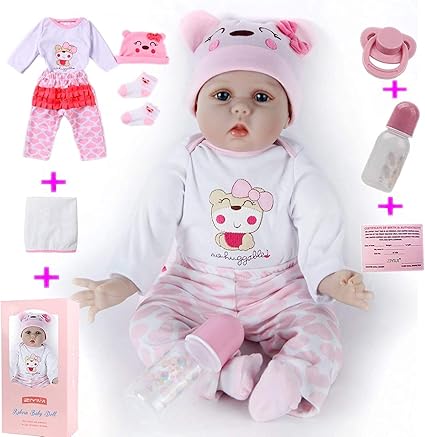 Ziyiui Realistische Reborn Babypoppen 22 Inch 55cm Real Uitziende Reborn Baby Zacht Vinyl Siliconen Handgemaakte Levensechte Pasgeboren Poppen Amazon Nl