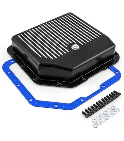 Racing Power Company R9121 Chrome Finned Transmission Pan - For GM TH400, Aluminum, Performance Cooling