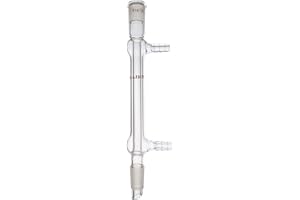 Laboy Glass West Condenser Liebig Reflux Column with 14/20 Joints 110mm in Jacket Length Organic Chemistry Lab Glassware with