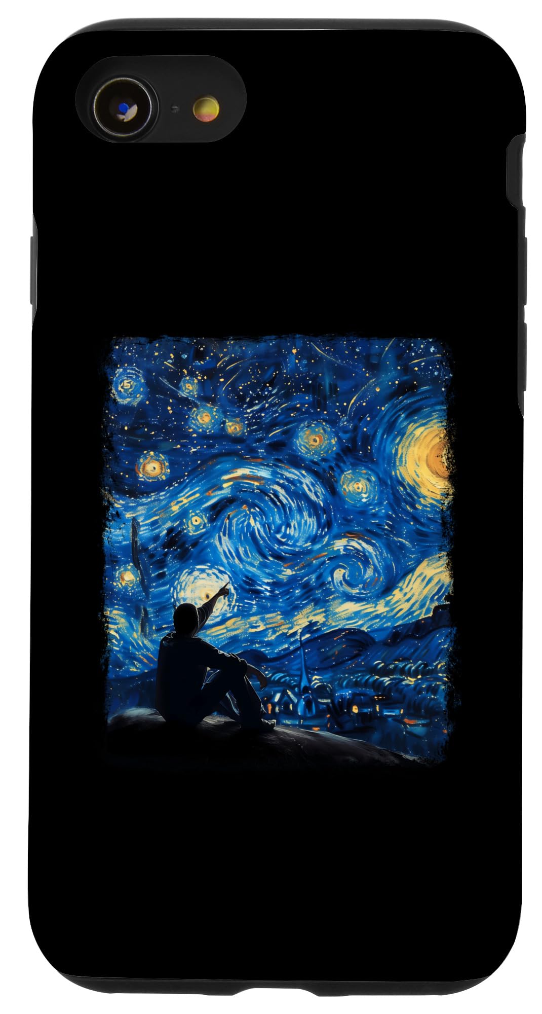 iPhone SE (2020) / 7 / 8 Stargazing Stargazer Astronomy Starry Night Painting Case