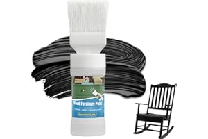 NEWALLENCE Wood Paint for Furniture Cabinets, Doors, Tables, Chairs and Dressers All In One Refinishing Matte Wood Paint Kit Water-Based No Need Prime No Varnish Easy to Use 6.35oz-1 Pack (Liquorice Black)