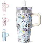 DLOCCOLD 16 oz Stainless Steel Tumbler with Lid and Straw, Double Wall Vacuum Insulated Travel Tumbler with Straw Cover Cap, Cupholder Friendly, Leak Resistant, Reusable Travel Coffee Mug