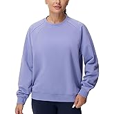 THE GYM PEOPLE Women's Oversized Fleece Sweatshirts Loose Fit Crewneck Long Sleeve Pullover Tops